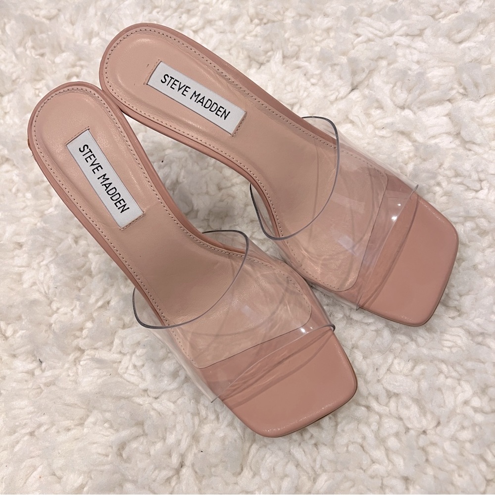 Steve Madden Signal Clear Heels Nude 🤍